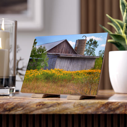 U R There Photography Church Road Grey II Rustic Farmhouse Decorative Ceramic Tile