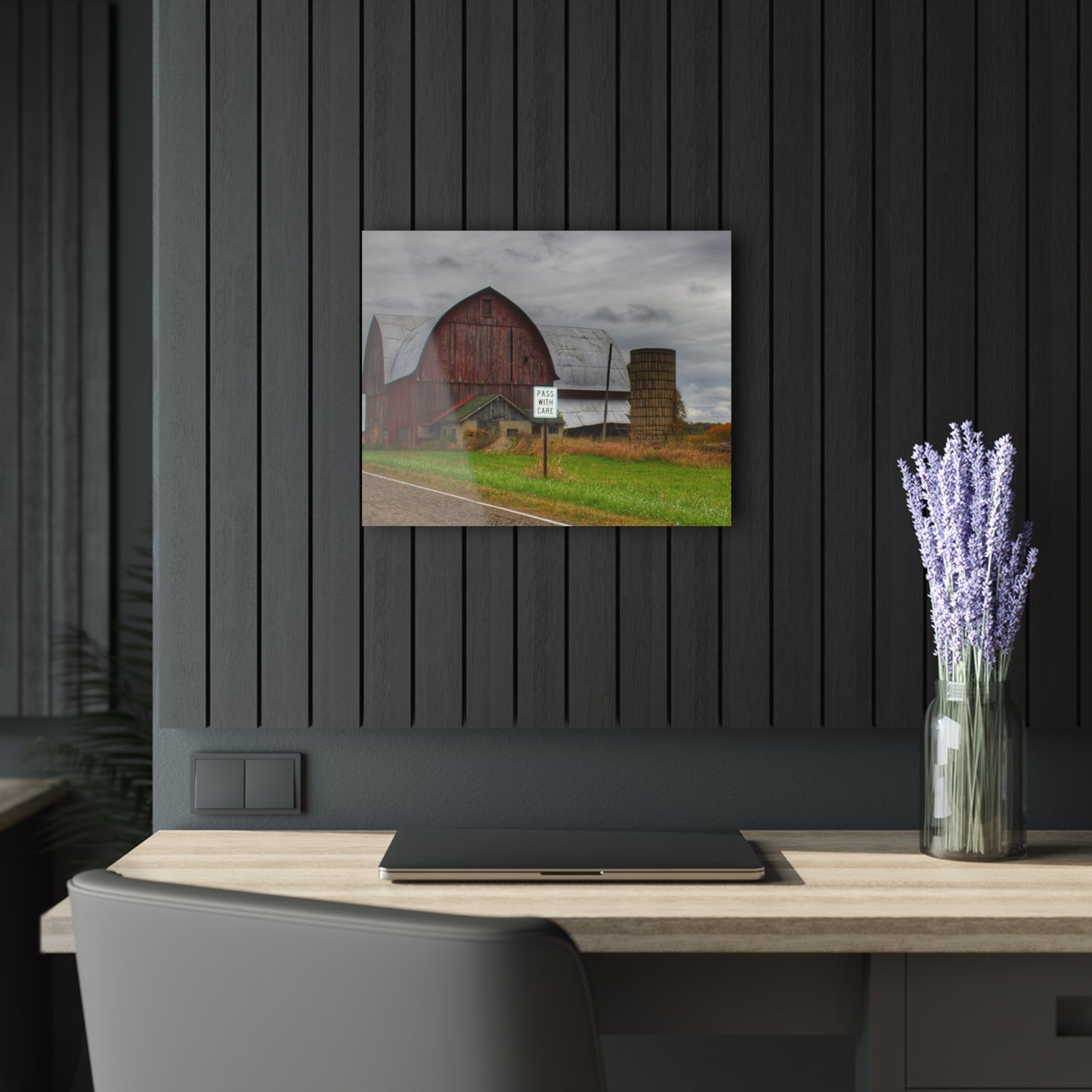 U R There Photography Valentine Road Red II Rustic Farmhouse Acrylic Wall Print