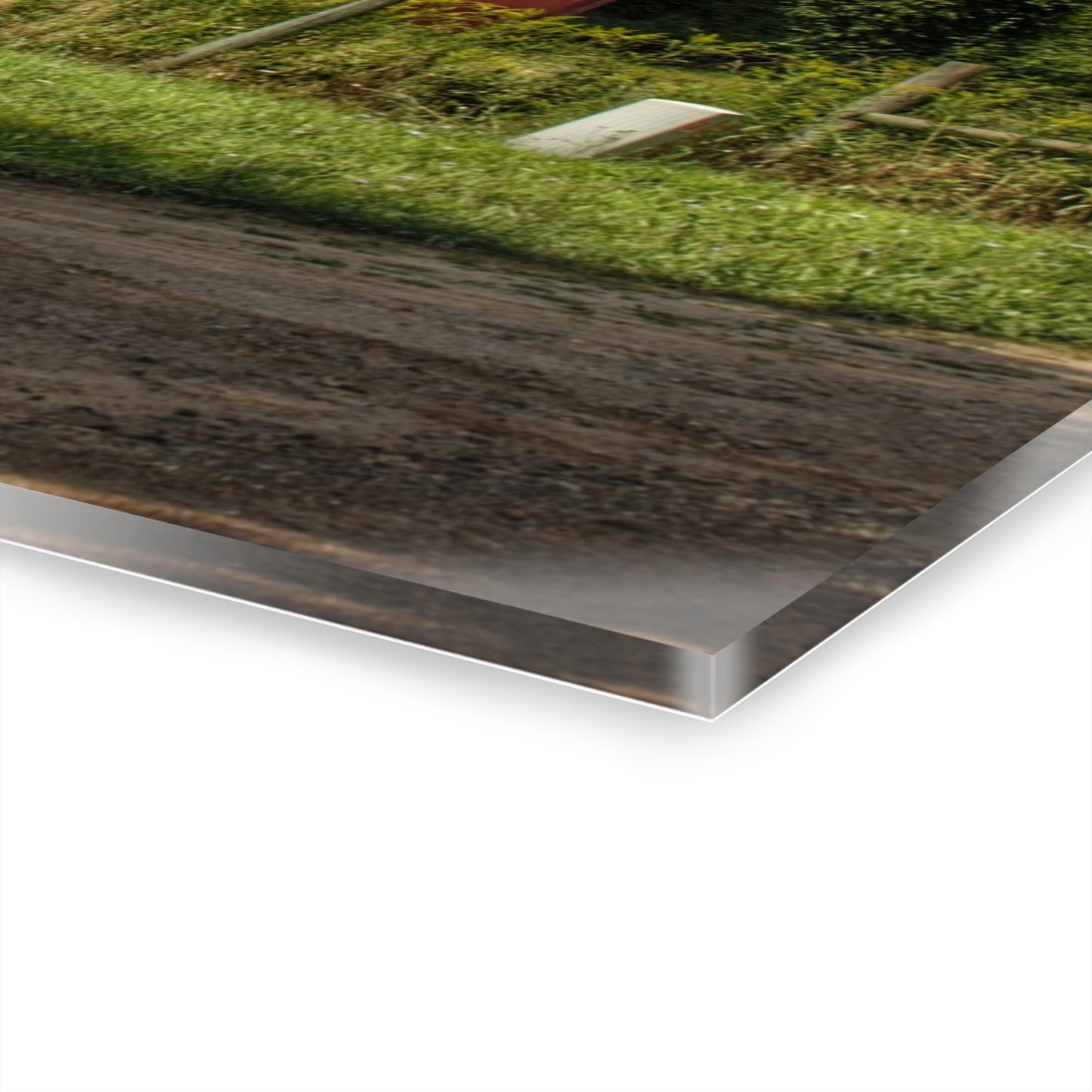 U R There Photography Metamora Road Red Rustic Farmhouse Acrylic Wall Print