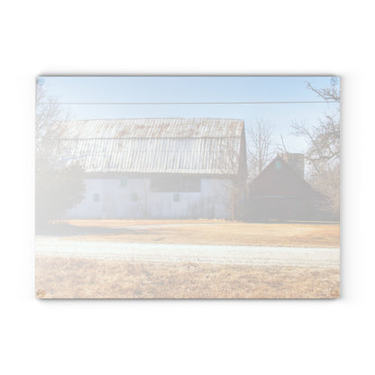 U R There Photography Indian Trail Rusted Reds II Rustic Farmhouse Tempered-Glass Cutting Board