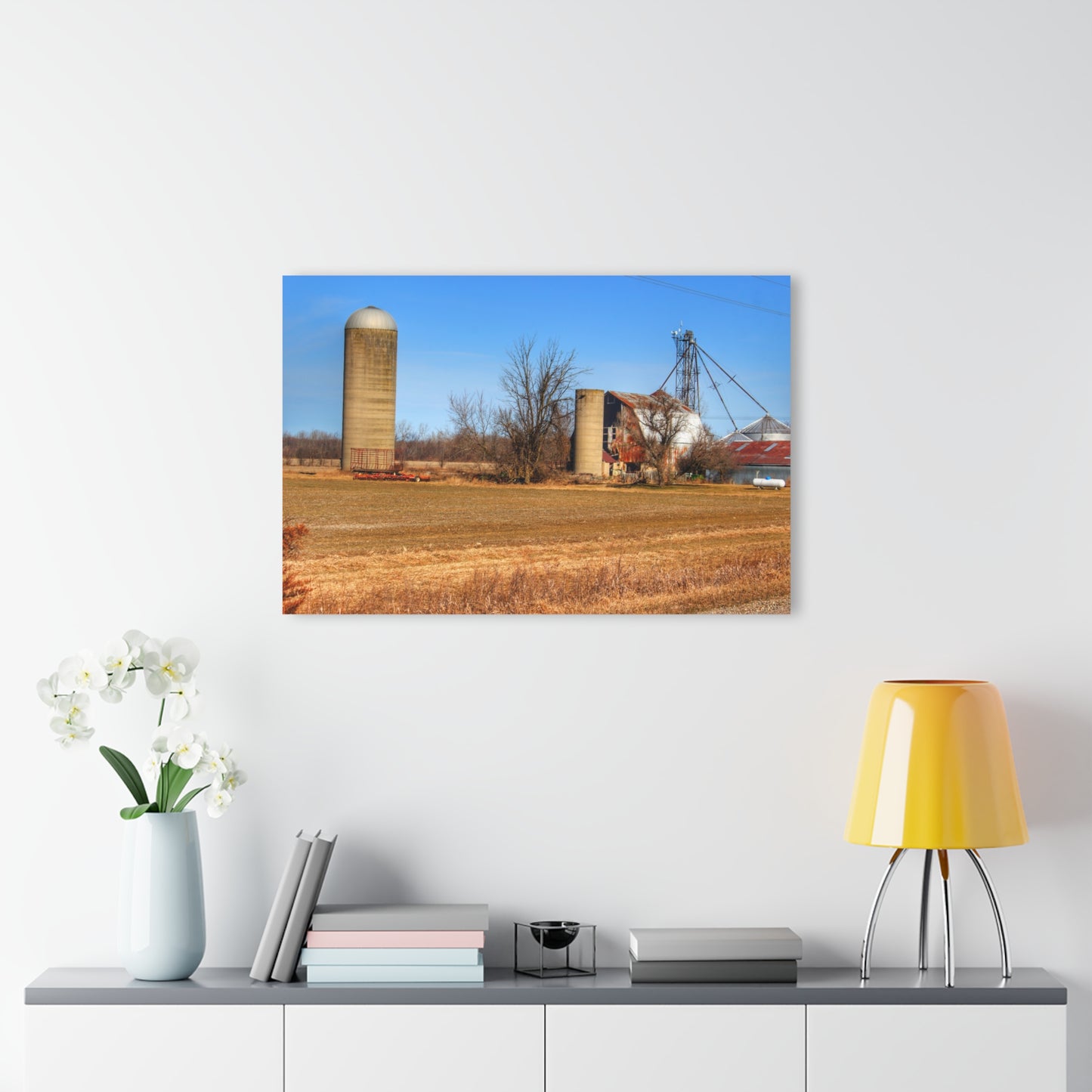 U R There Photography North Cemetery Roads Forgotten Grey Rustic Farmhouse Acrylic Wall Print