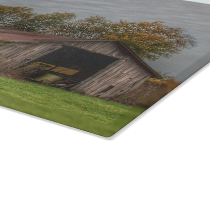 U R There Photography Stewart Road Little Grey Rustic Farmhouse Tempered-Glass Cutting Board