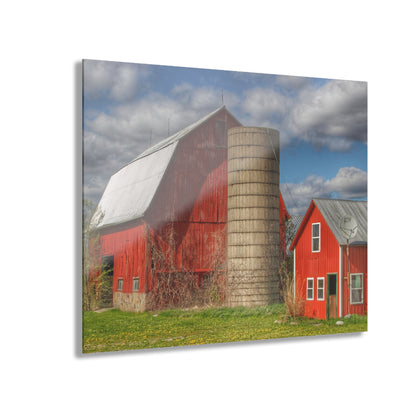 U R There Photography McDowell Road Reds I Rustic Farmhouse Acrylic Wall Print