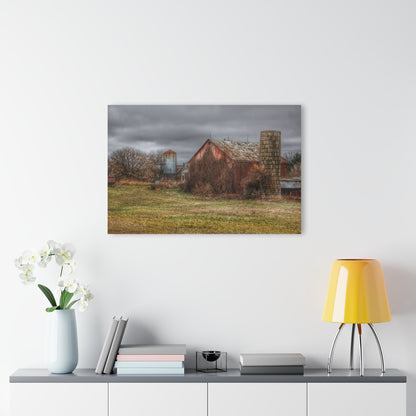 U R There Photography Slattery Road Old Red and Silo II Rustic Farmhouse Acrylic Wall Print
