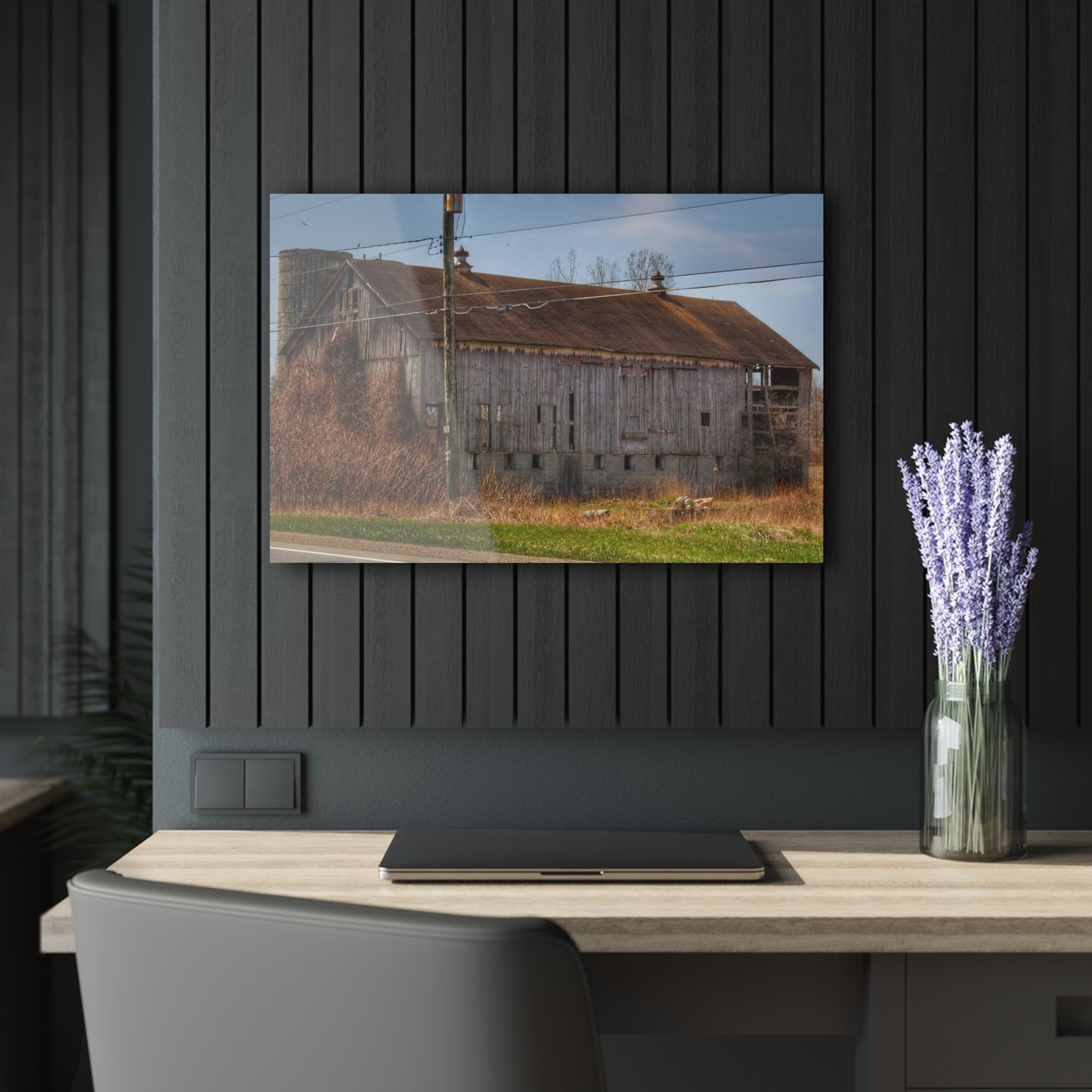 Barn Boutique Modern Farmhouse Acrylic Wall Print| Metamora M-24 Grey III