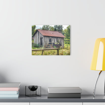 U R There Photography Silverwood Rusted Grey Shack Rustic Farmhouse Acrylic Wall Print