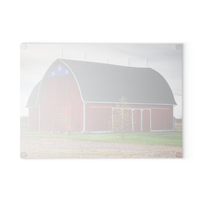 U R There Photography M-24 Star Barn Rustic Farmhouse Tempered-Glass Cutting Board