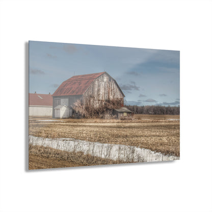 U R There Photography South Church Road Rusty Red Rustic Farmhouse Acrylic Wall Print