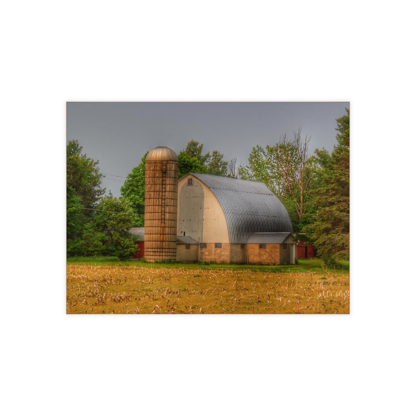 U R There Photography Carpenter Road White II Rustic Farmhouse Decorative Ceramic Tile