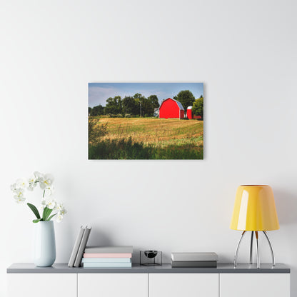 U R There Photography Bristol Road Red and Silo Rustic Farmhouse Acrylic Wall Print
