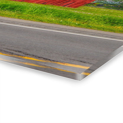 U R There Photography M-25 Little Red Rustic Farmhouse Acrylic Wall Print