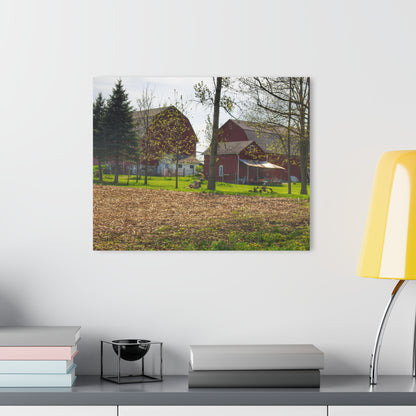 U R There Photography Bishop Road Reds III Rustic Farmhouse Acrylic Wall Print