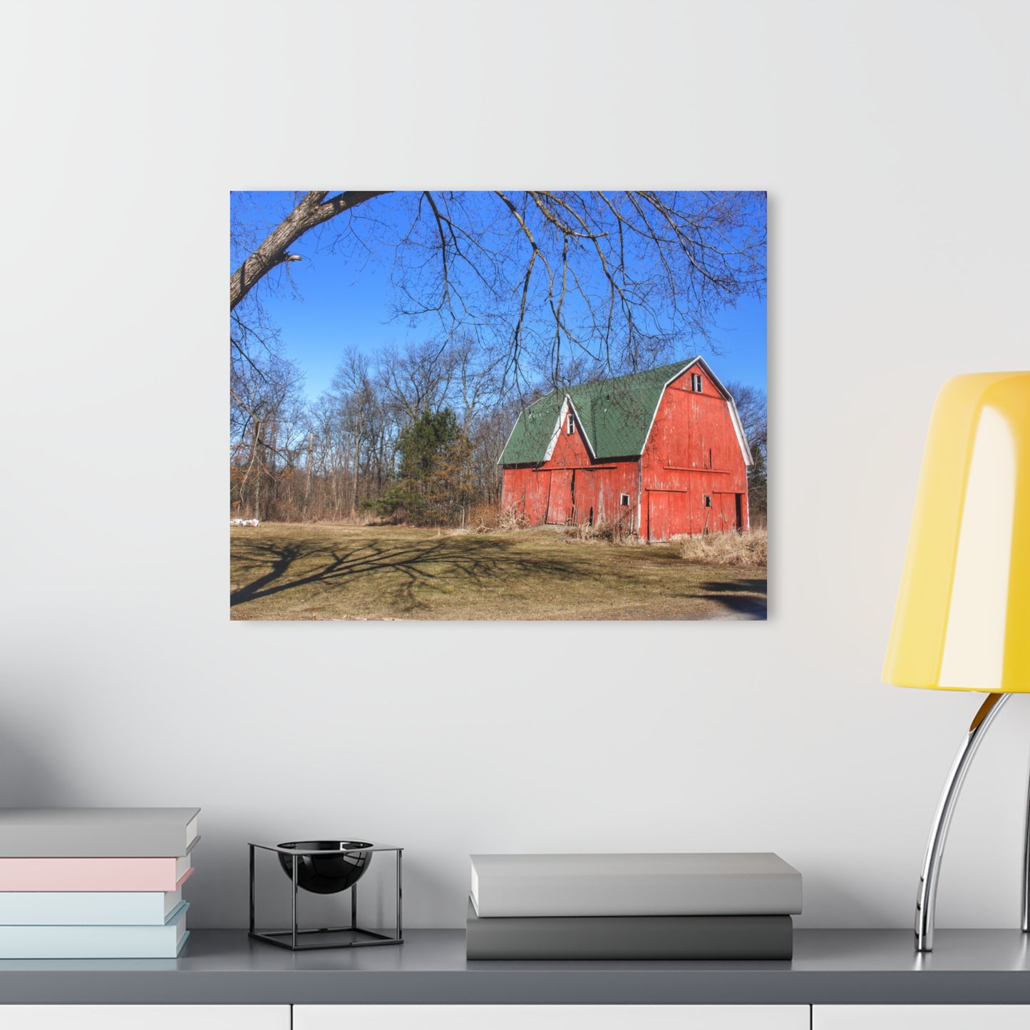 U R There Photography Hickory Ridge Red I Rustic Farmhouse Acrylic Wall Print
