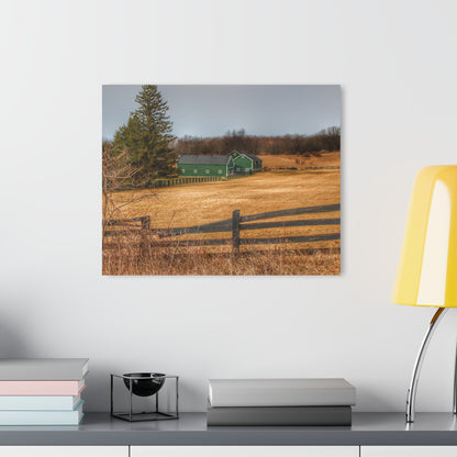 U R There Photography Green Barns and Broken Fences Rustic Farmhouse Acrylic Wall Print