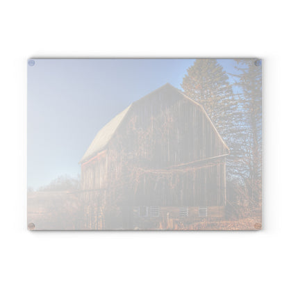 U R There Photography Newark Road Brown Beauty Rustic Farmhouse Tempered-Glass Cutting Board