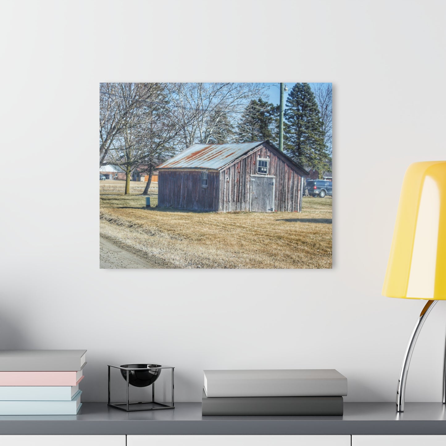 Ray Center Roadside Shack Rustic Farmhouse Acrylic Wall Print