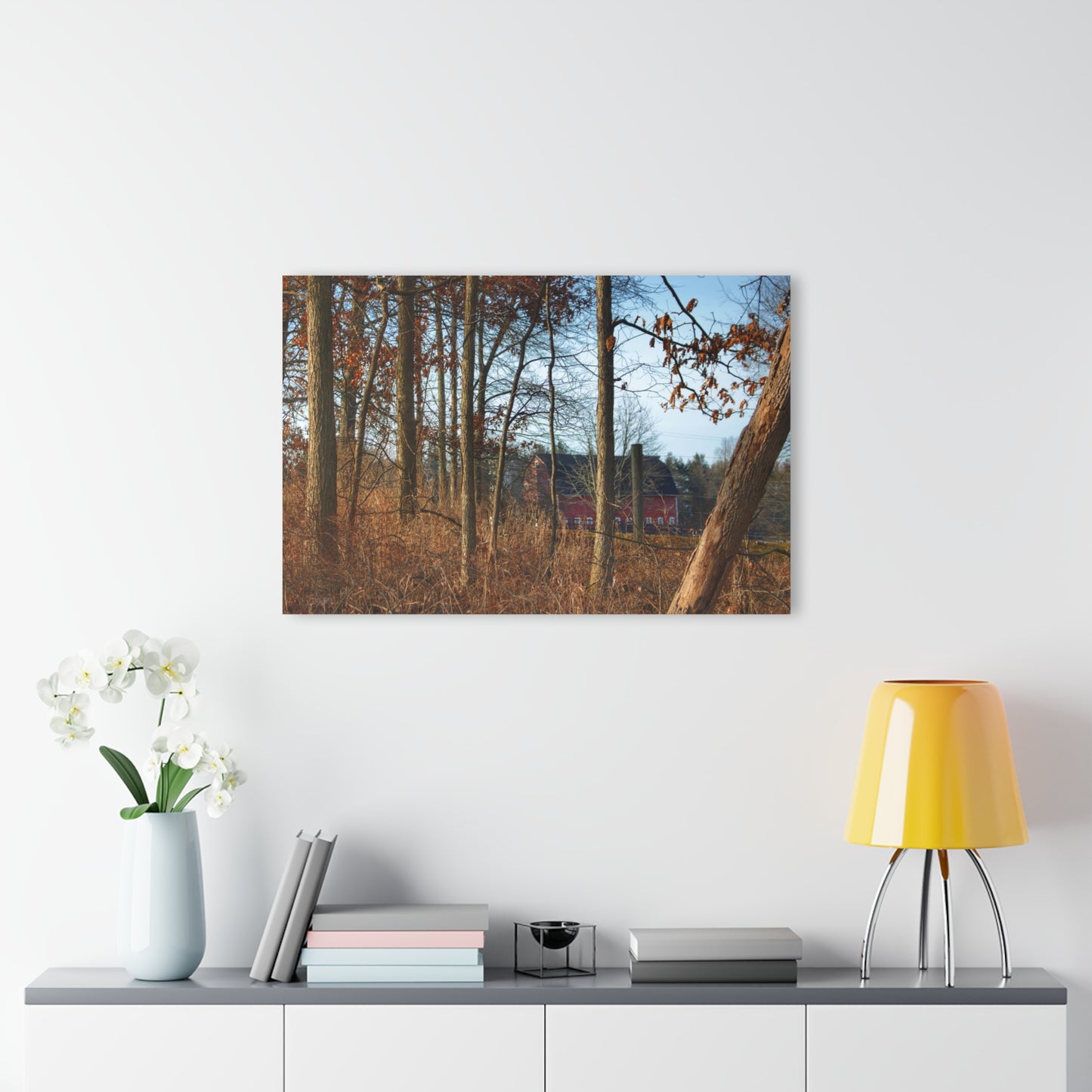 U R There Photography Blood Road Red II Rustic Farmhouse Acrylic Wall Print