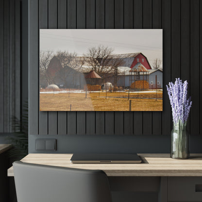 U R There Photography Hidden Red Rustic Farmhouse Acrylic Wall Print