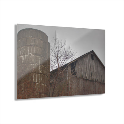 U R There Photography Brandon Hill Grey Rustic Farmhouse Acrylic Wall Print
