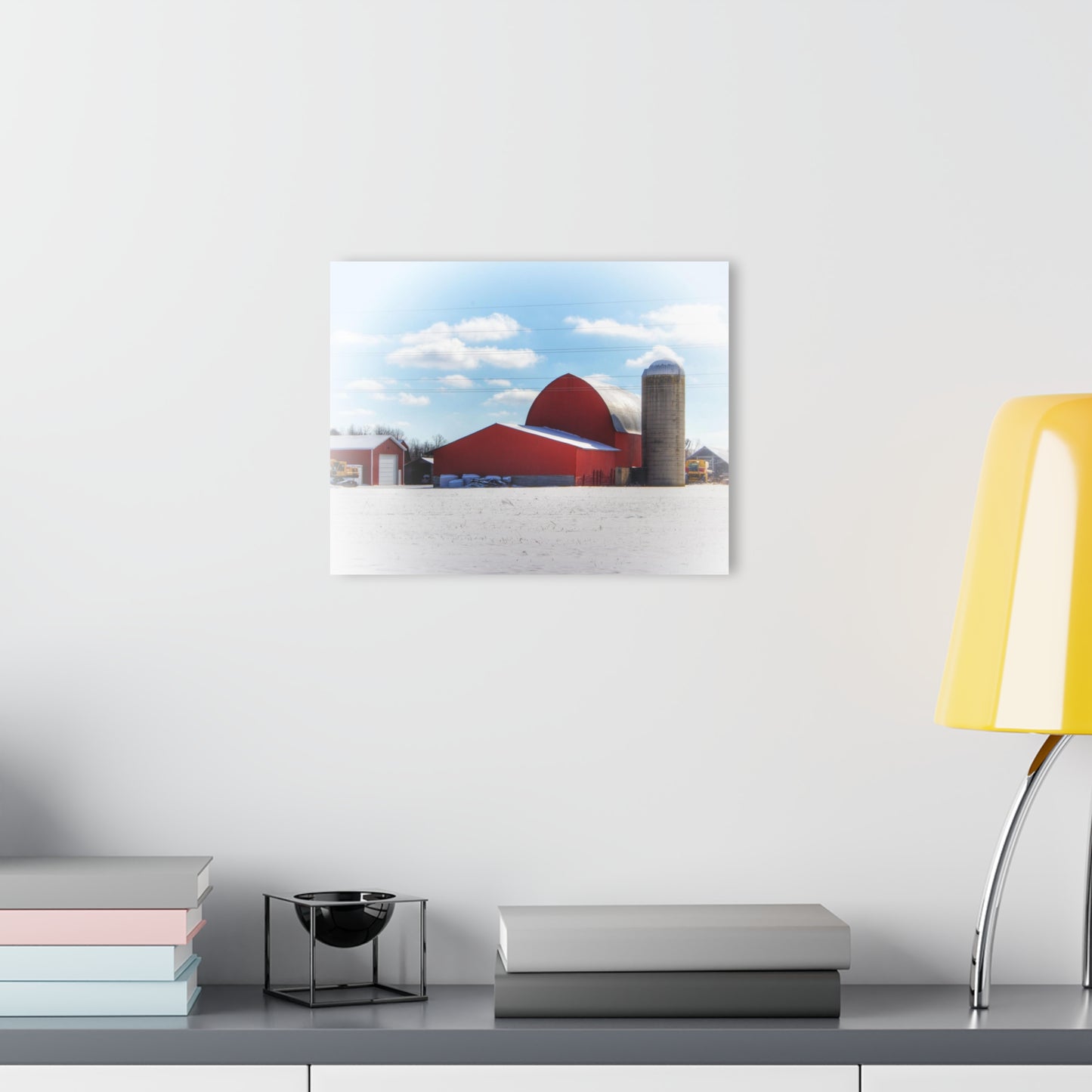 U R There Photography Barnes Road Reds Rustic Farmhouse Acrylic Wall Print