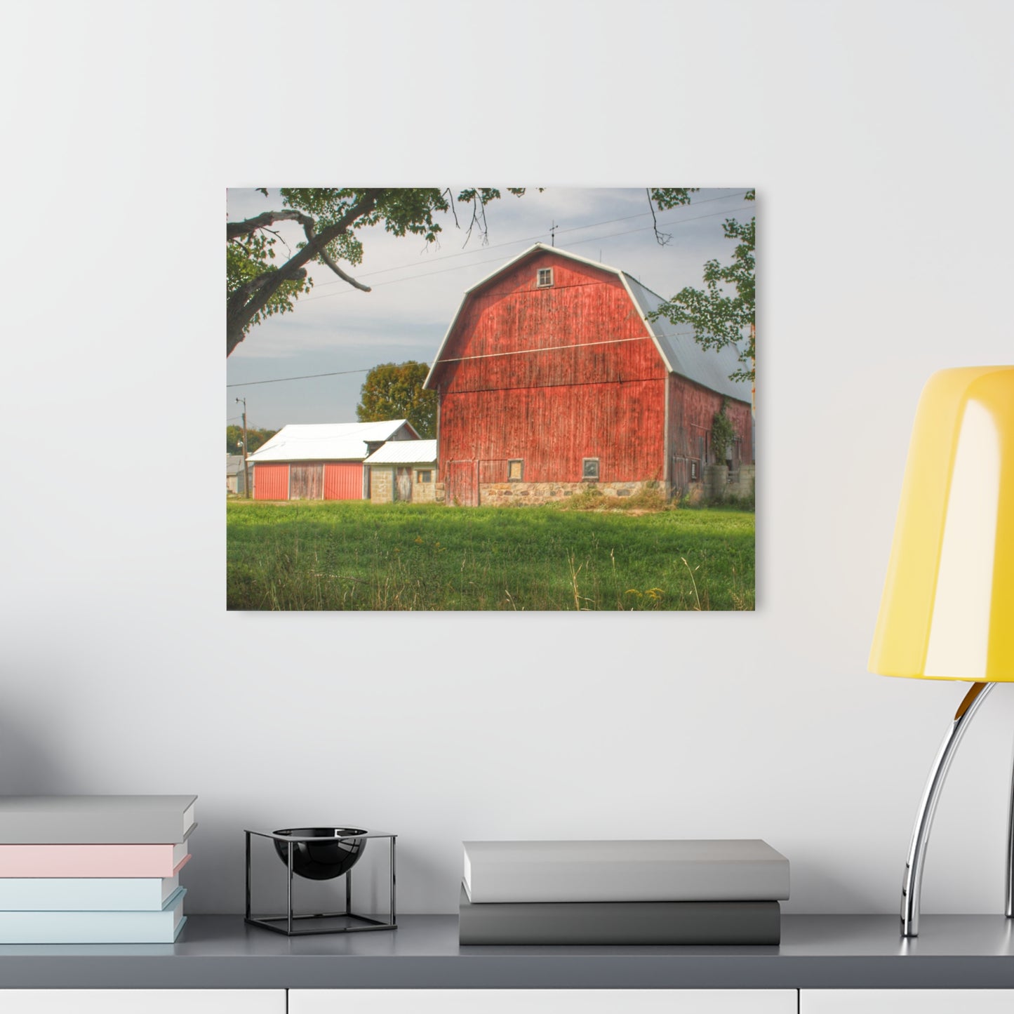 Barn Boutique Modern Farmhouse Acrylic Wall Print| Crawford Road Red II