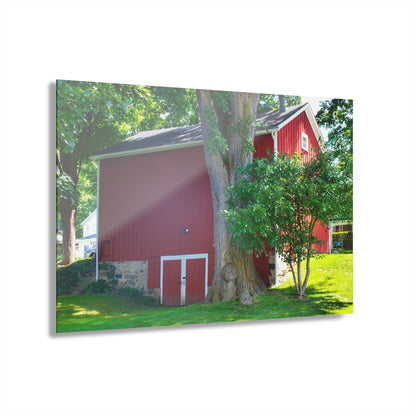 U R There Photography Court Street City Red Rustic Farmhouse Acrylic Wall Print