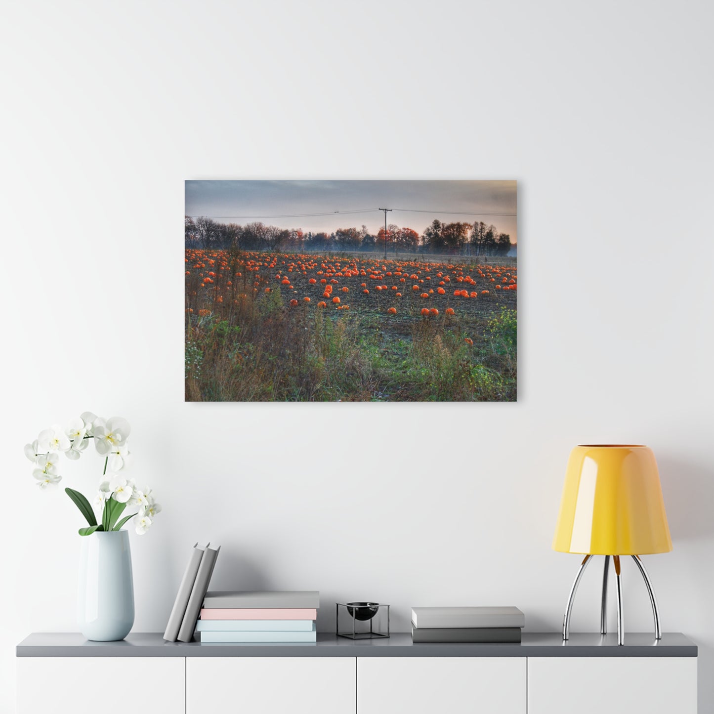 U R There Photography Five Lakes Pumpkins Rustic Farmhouse Acrylic Wall Print