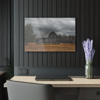 U R There Photography Grey Barn and Tree Rustic Farmhouse Acrylic Wall Print