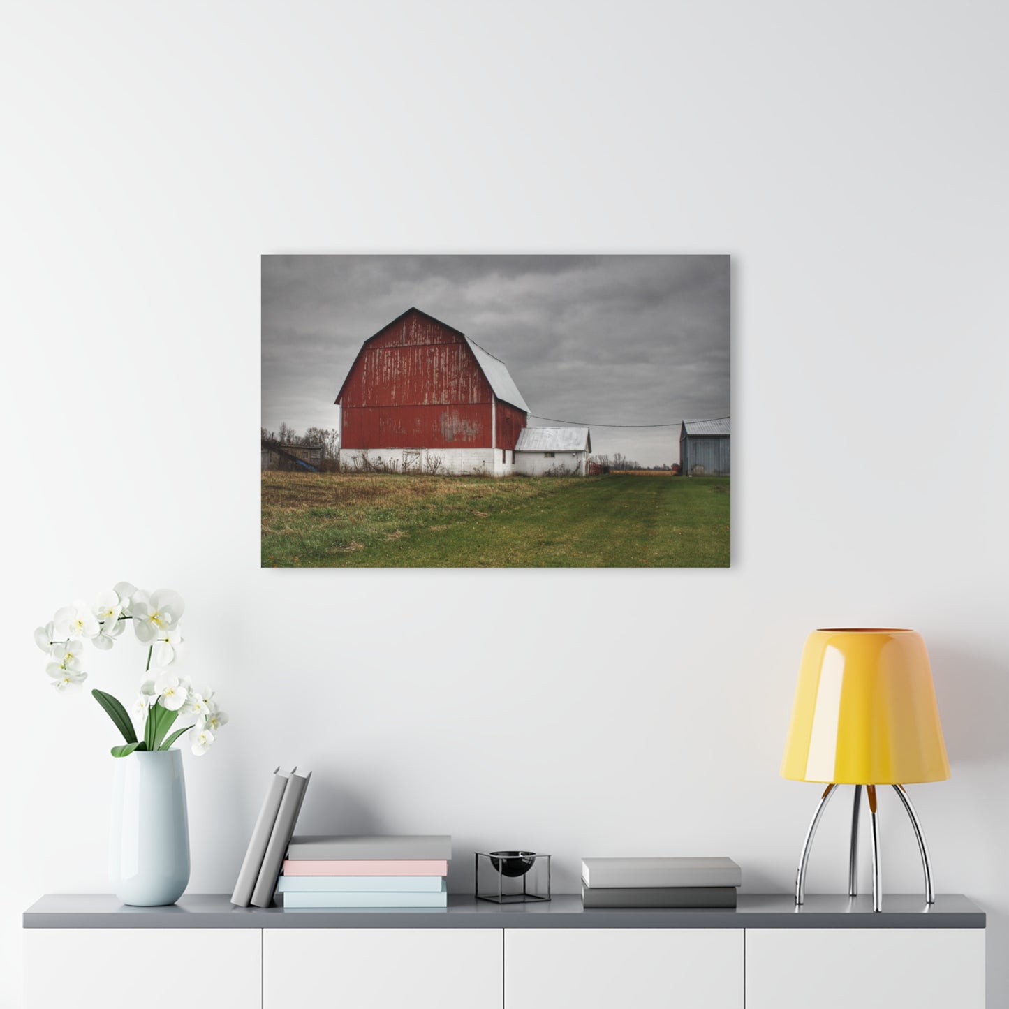 U R There Photography Mills Road Red I Rustic Farmhouse Acrylic Wall Print