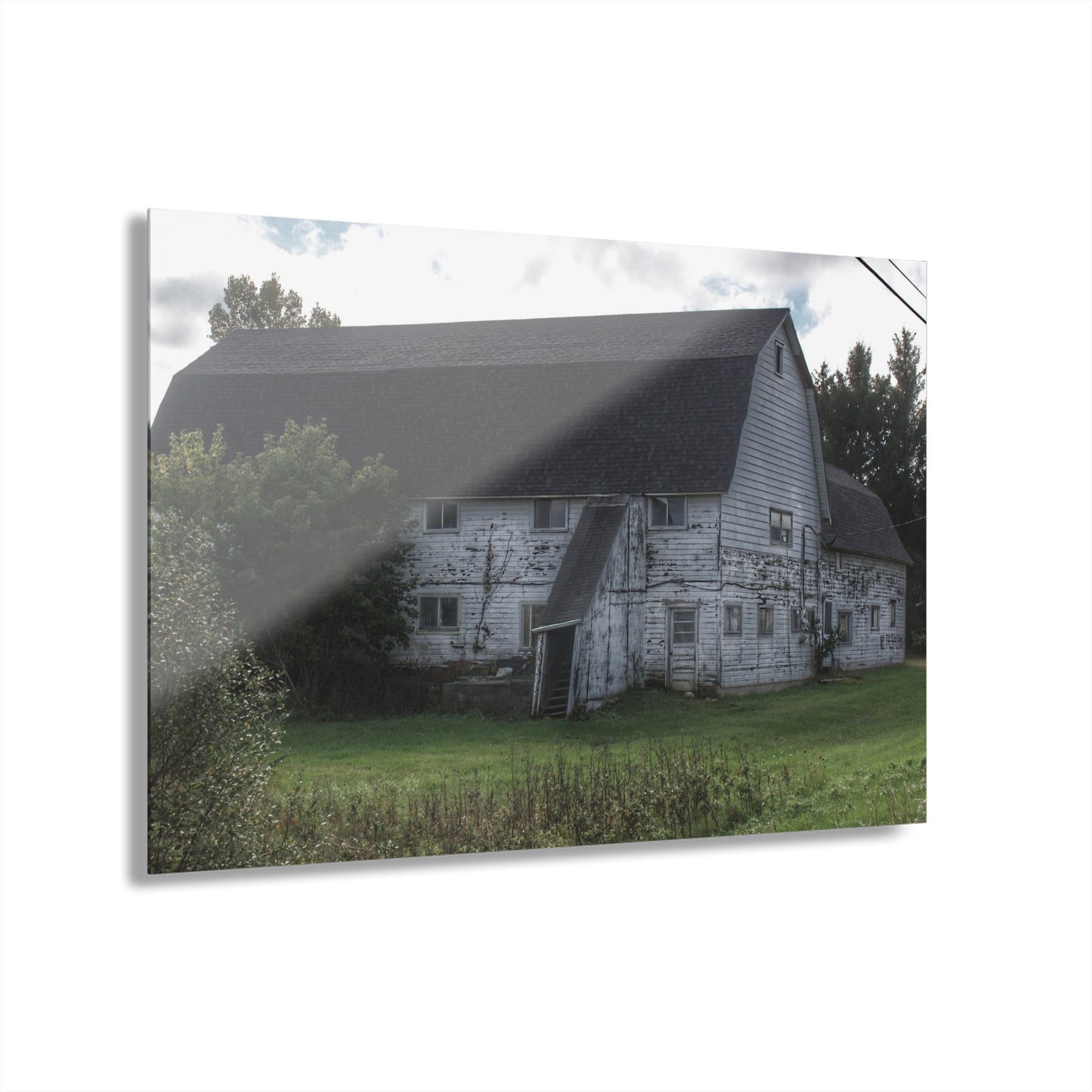 U R There Photography Metamora M-24 White Rustic Farmhouse Acrylic Wall Print