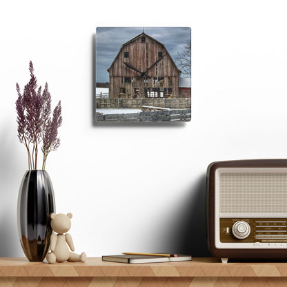 Rustic Farmhouse Wall Clock featuring Old Marathon
