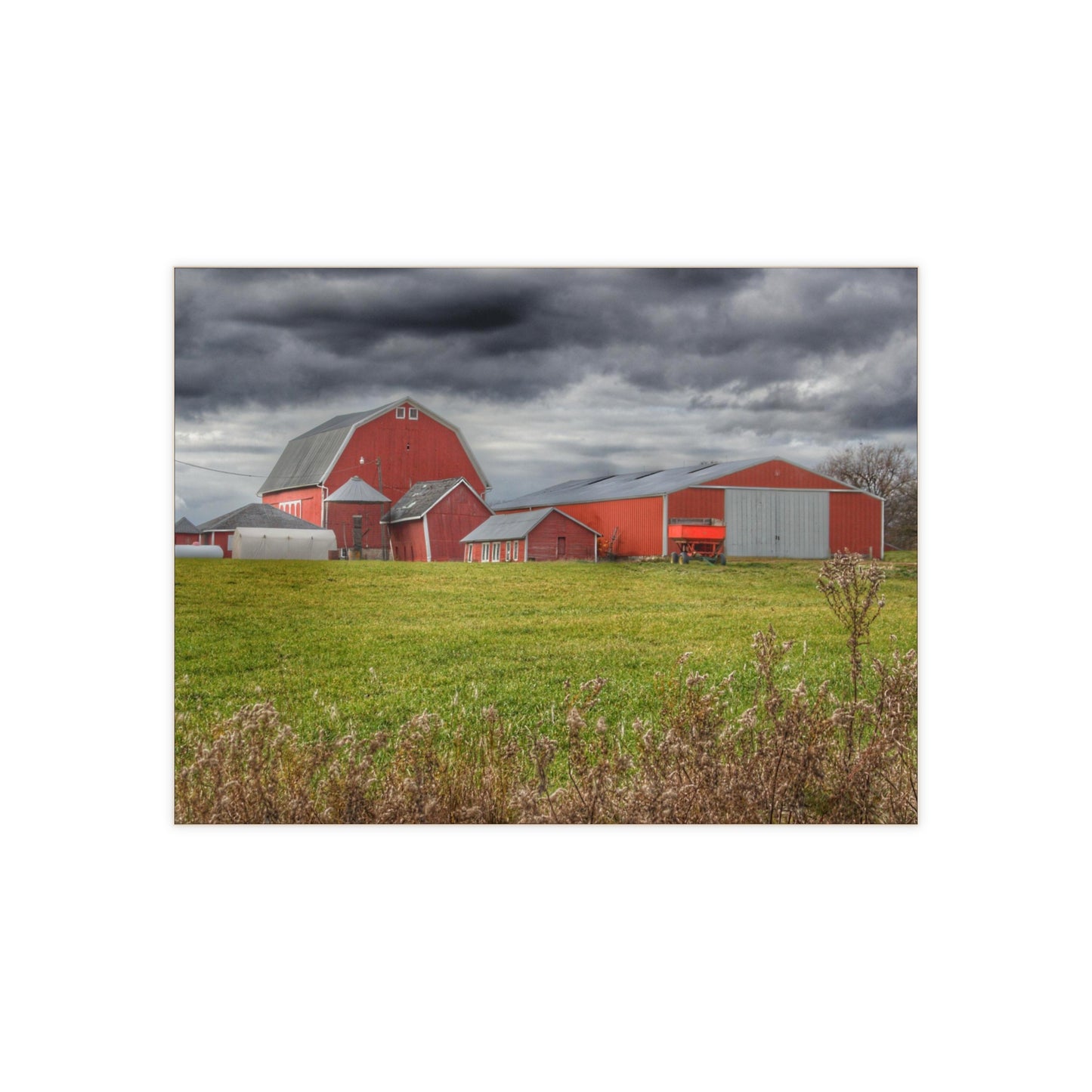 U R There Photography Castle Road Reds Rustic Farmhouse Decorative Ceramic Tile