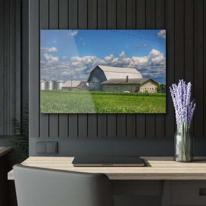 U R There Photography Lake Road Whites Rustic Farmhouse Acrylic Wall Print