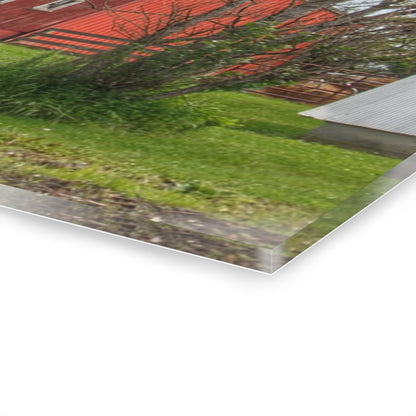 U R There Photography German Road Red I Rustic Farmhouse Acrylic Wall Print