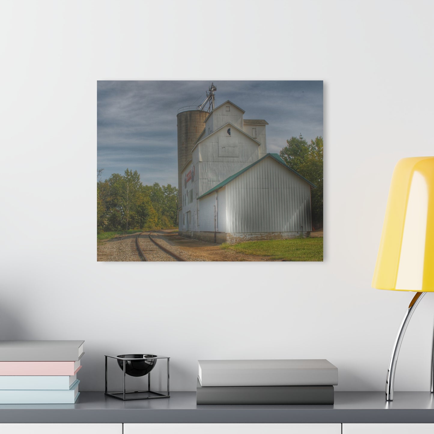 U R There Photography Aside the Tracks in Mayville Rustic Farmhouse Acrylic Wall Print