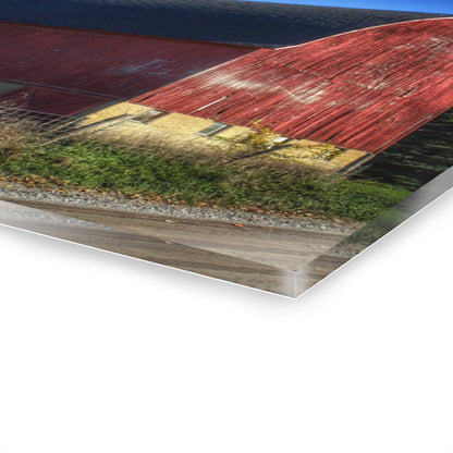 U R There Photography Big Roadside Red Rustic Farmhouse Acrylic Wall Print
