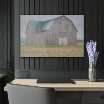 U R There Photography Forest Road Grey Rustic Farmhouse Acrylic Wall Print