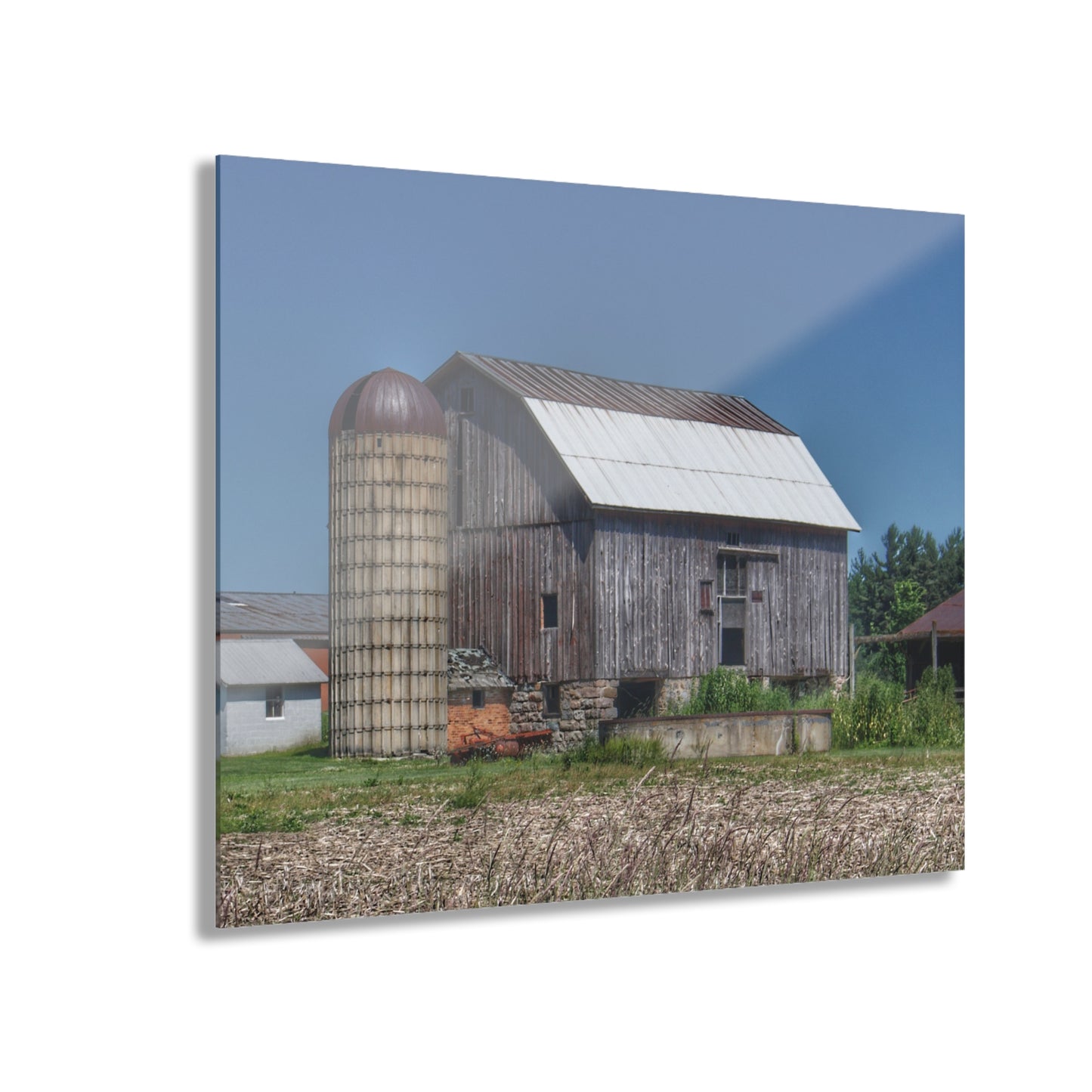 U R There Photography Millington Road Grey Rustic Farmhouse Acrylic Wall Print