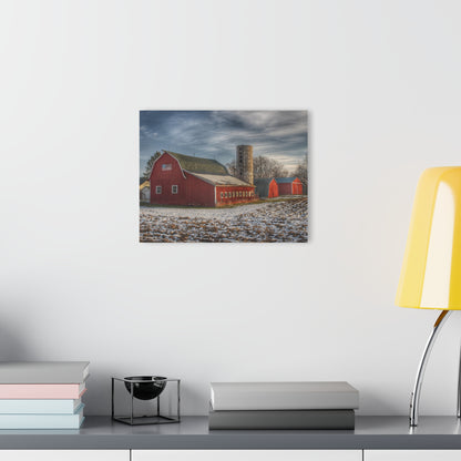 U R There Photography Mitchell Lake Road Red Rustic Farmhouse Acrylic Wall Print