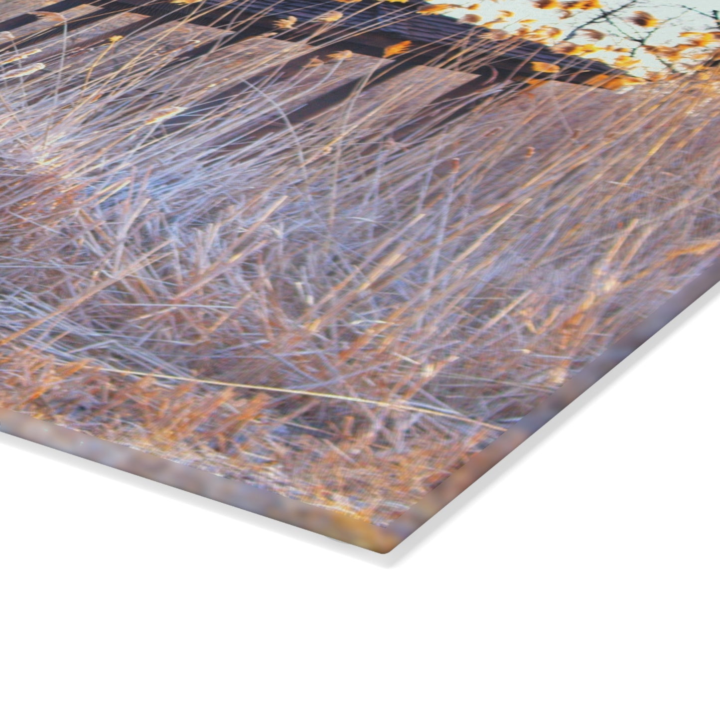 U R There Photography Haines Hidden Gazebo Rustic Farmhouse Tempered-Glass Cutting Board