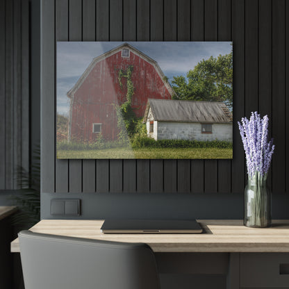U R There Photography Stanley Road Red in Summer II Rustic Farmhouse Acrylic Wall Print