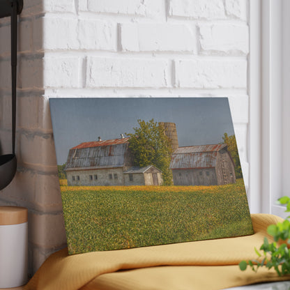 U R There Photography Swaffer Road Duo Rustic Farmhouse Tempered-Glass Cutting Board