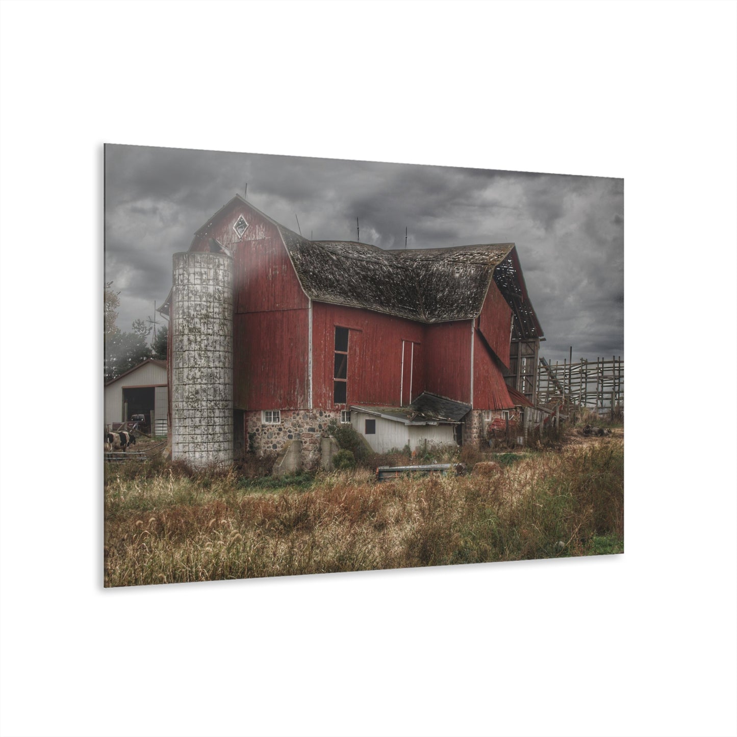 U R There Photography Hurds Corner Red II Rustic Farmhouse Acrylic Wall Print