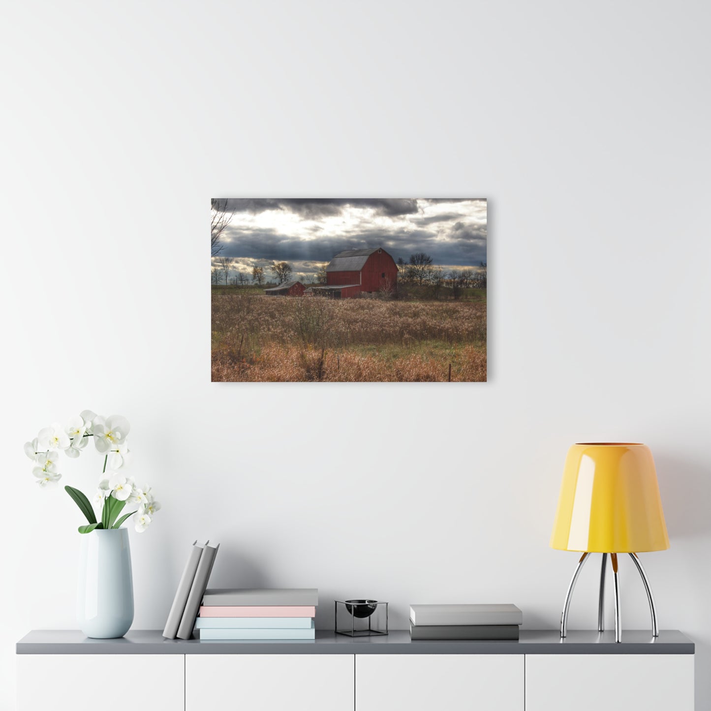 U R There Photography Booth Road Cow Barn II Rustic Farmhouse Acrylic Wall Print