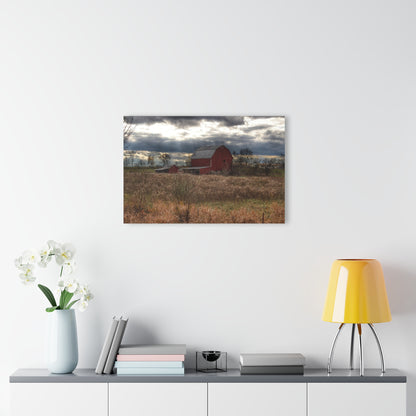 U R There Photography Booth Road Cow Barn II Rustic Farmhouse Acrylic Wall Print