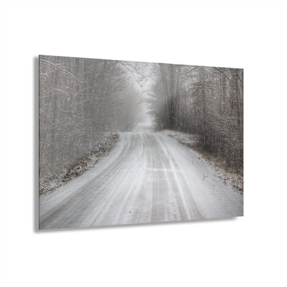 U R There Photography Cold Country Roads Rustic Farmhouse Acrylic Wall Print