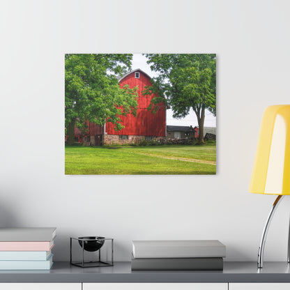 U R There Photography Summer Fieldstone Red Rustic Farmhouse Acrylic Wall Print