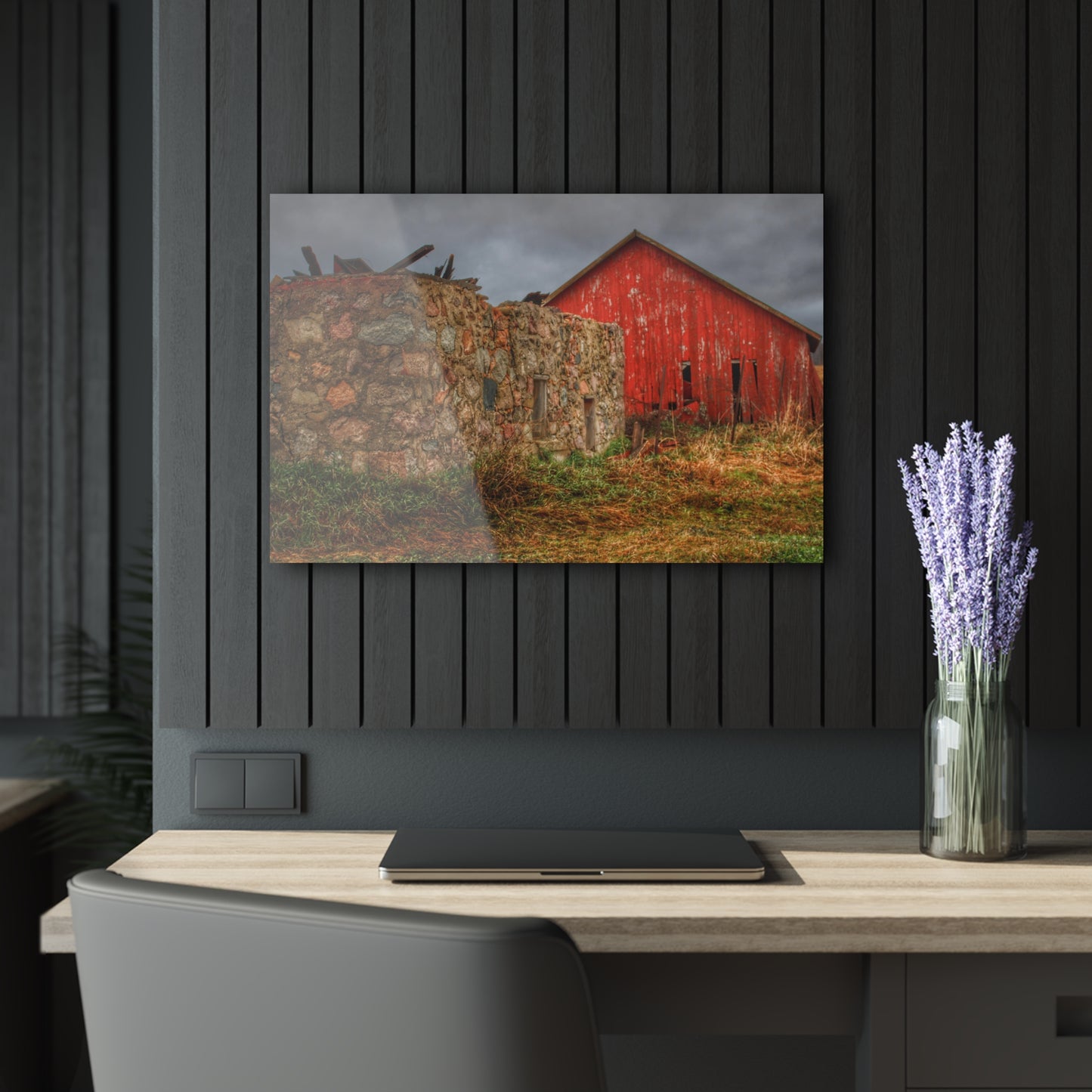 U R There Photography Stanley Road Ruins Rustic Farmhouse Acrylic Wall Print