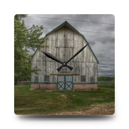 Barn Boutique Rustic Acrylic Analog Wall Clock| Bristol Road White I