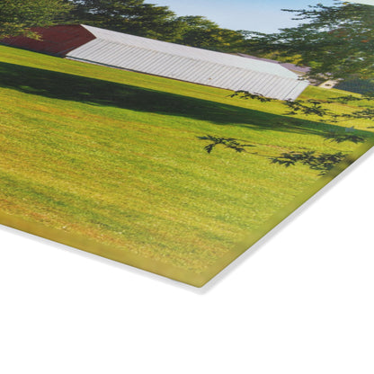 U R There Photography Lake Pleasant Road Hidden Quonset Rustic Farmhouse Tempered-Glass Cutting Board